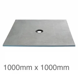 Marmox Showerlay Point - Centre Draining  Shower Tray - 22mm x 1000mm x 1000mm