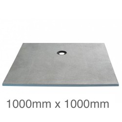 Marmox Showerlay Point - Offset Draining  Shower Tray - 22mm x 1000mm x 1000mm