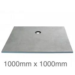 Marmox Showerlay Point - Offset Draining  Shower Tray - 22mm x 1000mm x 1000mm