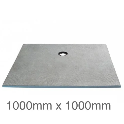 Marmox Showerlay Point - Offset Draining Shower Tray - 22mm x 1000mm x 1000mm Marmox Showerlay Point - Offset Draining Shower Tray - 22mm x 1000mm x 1000mm