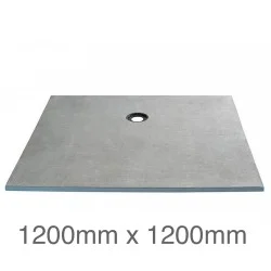 Marmox Showerlay Point - Offset Draining  Shower Tray - 22mm x 1200mm x 1200mm