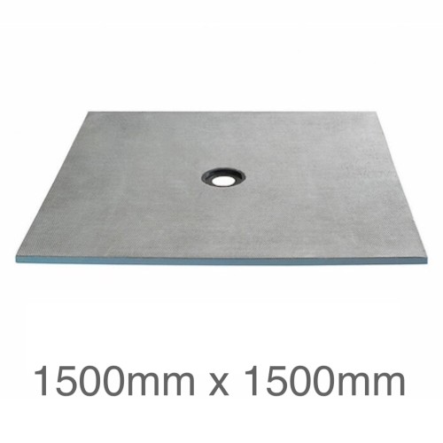 Marmox Showerlay Point - Centre Draining  Shower Tray - 24mm x 1500mm x 1500mm