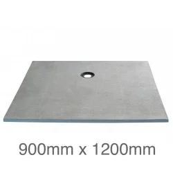 Marmox Showerlay Point - Offset Draining  Shower Tray - 22mm x 900mm x 1200mm
