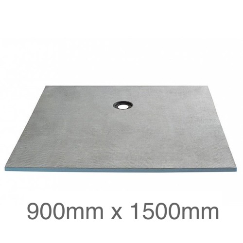 Marmox Showerlay Point - Offset Draining  Shower Tray - 24mm x 900mm x 1500mm