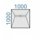 Marmox Showerlay Linear - Offset Draining  Shower Tray - 40mm x 1000mm x 1000mm