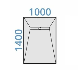 Marmox Showerlay Linear - Offset Draining  Shower Tray - 40mm x 1000mm x 1400mm
