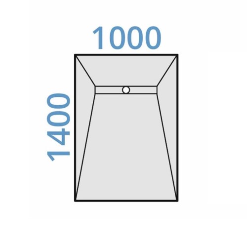Marmox Showerlay Linear - Offset Draining  Shower Tray - 40mm x 1000mm x 1400mm