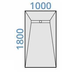Marmox Showerlay Linear - Offset Draining  Shower Tray - 40mm x 1000mm x 1800mm