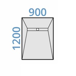 Marmox Showerlay Linear - Offset Draining  Shower Tray - 40mm x 900mm x 1200mm