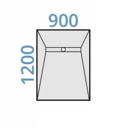 Marmox Showerlay Linear - Offset Draining  Shower Tray - 40mm x 900mm x 1200mm