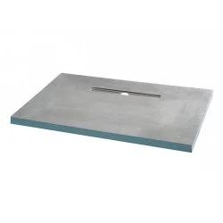 Marmox Showerlay Linear - Offset Draining  Shower Tray - 40mm x 900mm x 1200mm