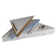 Marmox Shower Corner Shelf - 240mm × 240mm × 30mm - Tileable Waterproof Shelf for Wetrooms