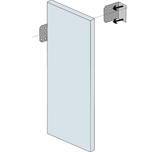 Marmox Wall Brackets - Galvanised Steel Fixings for Multiboard Installation - pack of 2 Marmox Wall Brackets - Galvanised Steel Fixings for Multiboard Installation - pack of 2