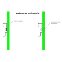 0.5mm Plasticlad Stainless Steel Spacer Washer for PTS Fixings - PL-PTS-WASH-0.5 - pack of 50