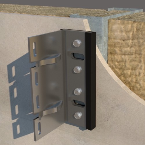 100mm Plastestrip FastFrame Aluminium Double Helping Hand Bracket - FF FIX/BRD/100