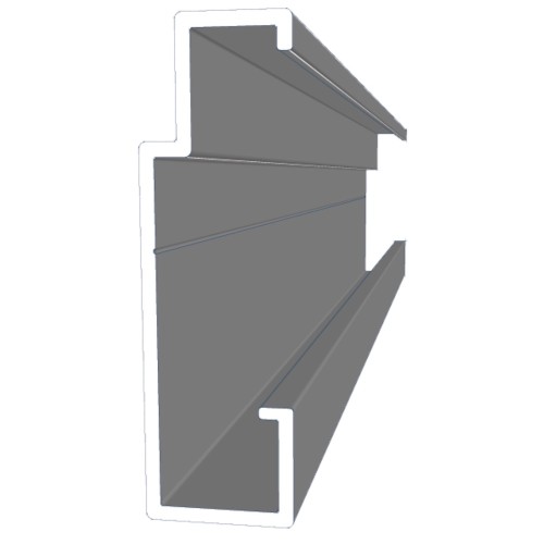 FastFrame Aluminium Carrier Rail for Mechanical Secret Fix Systems - G-C06602020 - 3m length