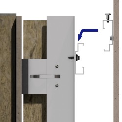 FastFrame Aluminium Carrier Rail for Mechanical Secret Fix Systems - G-C06602020 - 3m length