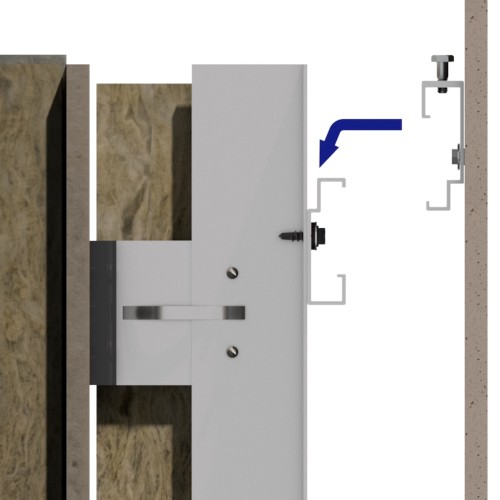 FastFrame Aluminium Standard Secret Fix Carrier Bracket for Hexagonal Collared Keil Anchors - G-C06602220.80.20
