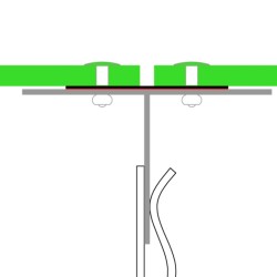 Plastestrip T-Rail for Joint Supports - FIX/TEE/HD/125/40 - 3m length