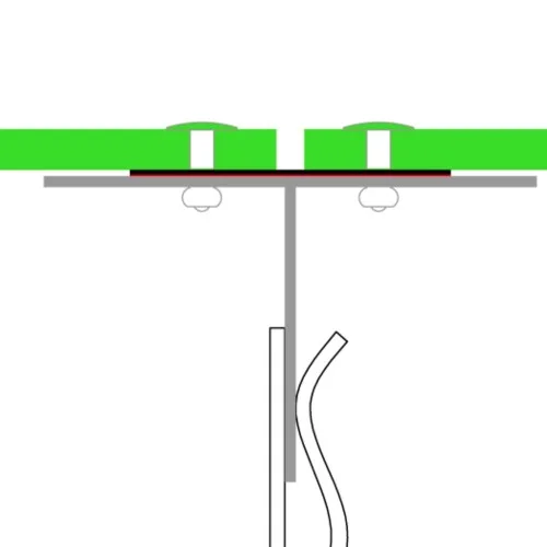 Plastestrip T-Rail for Joint Supports - FIX/TEE/HD/125/40 - 3m length