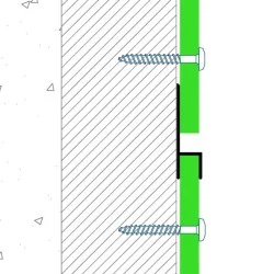 PlastiClad Aluminium Chair Style Horizontal Joint Trim AL/CH8 - For Any 8mm Panel - 3055mm Length