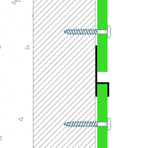 PlastiClad Aluminium Chair Style Horizontal Joint Trim AL/CH10 - For Any 10mm Panel - 3055mm Length