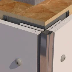 PlastiClad Aluminium Box Style External Corner AL/18 - For Any 8mm Panel - 3055mm Length