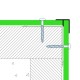 PlastiClad Aluminium F Style External or Internal Corner AL/EF8 - For Any 8mm Panel - 3055mm Length