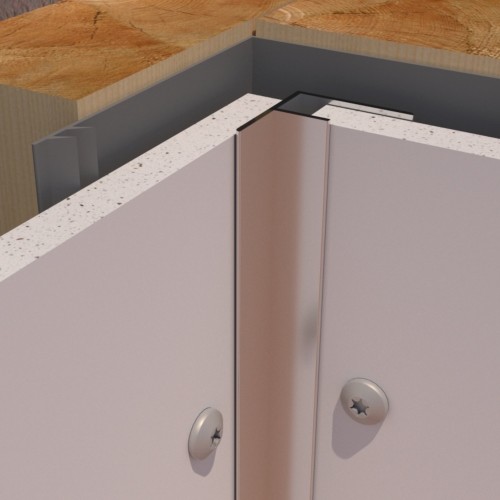 PlastiClad Aluminium F Style External or Internal Corner AL/EF8 - For Any 8mm Panel - 3055mm Length