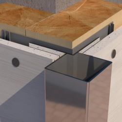 PlastiClad Symmetric Aluminium External Corner AL/125 for Weatherboard Panels - 3000mm Length