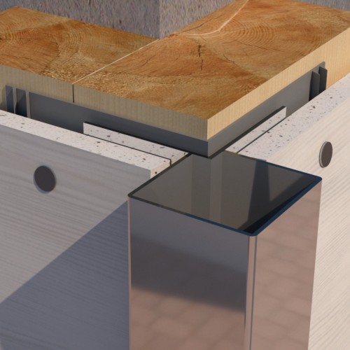 PlastiClad Symmetric Aluminium External Corner AL/125 for Weatherboard Panels - 3000mm Length