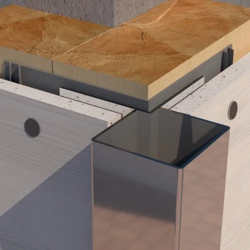 PlastiClad Symmetric Aluminium External Corner AL/125 for Weatherboard Panels - 3000mm Length PlastiClad Symmetric Aluminium External Corner AL/125 for Weatherboard Panels - 3000mm Length