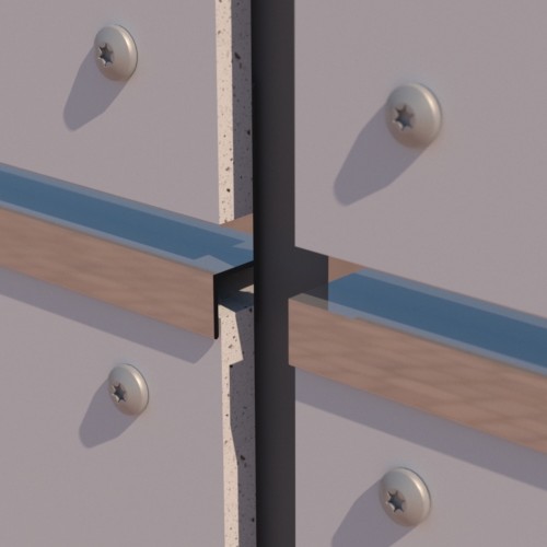 PlastiClad Aluminium Chair Style Horizontal Joint Trim AL/CH10 - For Any 10mm Panel - 3055mm Length