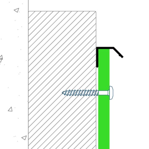 PlastiClad Aluminium Top Drip Trim AL/AD/6/11 - For 5-12mm Facade Panels - 3055mm Length