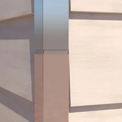 PlastiClad Aluminium Joiner AL/125/CCP For Symmetric And Asymmetric Corners - Weatherboard Systems - 300mm Length