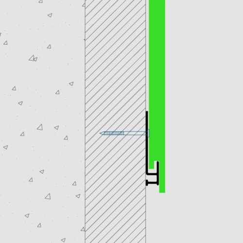 PlastiClad Aluminium Starter Trim AL/ST40 for Click-in Cladding Systems - 3055mm Length