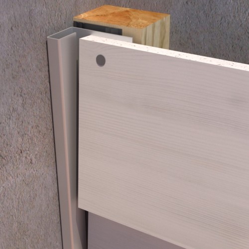 PlastiClad Aluminium Edge Trim AL/725 for Weatherboard Systems - 3000mm Length