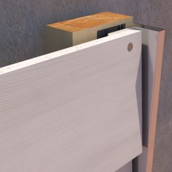 PlastiClad Aluminium End Profile AL/725/65 for Covering Timber Battens - Weatherboard Systems - 3000mm Length