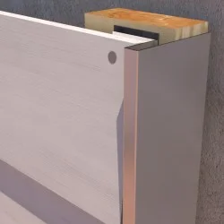 PlastiClad Aluminium End Profile AL/725/65 for Covering Timber Battens - Weatherboard Systems - 3000mm Length