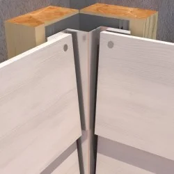 PlastiClad Aluminium Internal Corner AL/225 For Weatherboard Systems - 3000mm Length