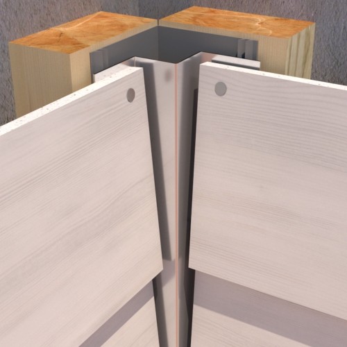 PlastiClad Aluminium Internal Corner AL/225 For Weatherboard Systems - 3000mm Length