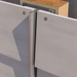 PlastiClad Aluminium Vertical Joint AL/TP25 for Weatherboard Systems - 3000mm Length