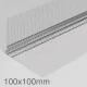 100x100mm Profigips Aluminium Corner Bead with Mesh - 2.5m length - pack of 50