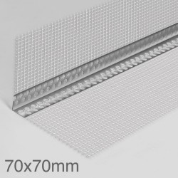 70x70mm Profigips Aluminium Corner Bead with Mesh - 3m length - pack of 50