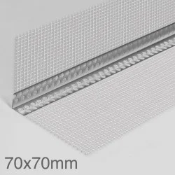 70x70mm Profigips Aluminium Corner Bead with Mesh - 3m length - pack of 50