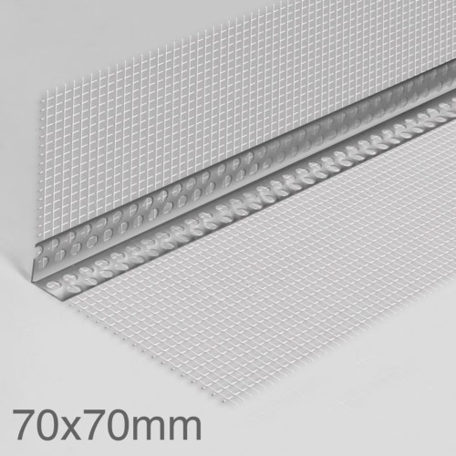 70x70mm Profigips Aluminium Corner Bead with Mesh - 2.5m length - pack of 50