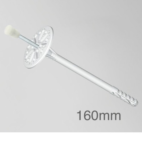 160mm Profigips Mechanical Insulation Panel Fixings with Metal Pin - Metal Pin Anchors - pack of 200
