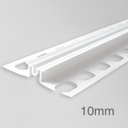 10mm Profigips PVC Expansion Joint Profile for Render - Render Movement Joint Bead - 2.5m length - pack of 34