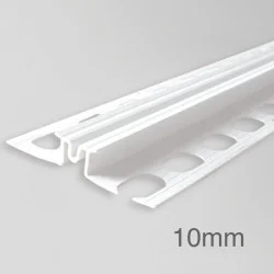 10mm Profigips PVC Expansion Joint Profile for Render - Render Movement Joint Bead - 2.5m length - pack of 34