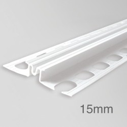15mm Profigips PVC Expansion Joint Profile for Render - Render Movement Joint Bead - 2.5m length - pack of 34